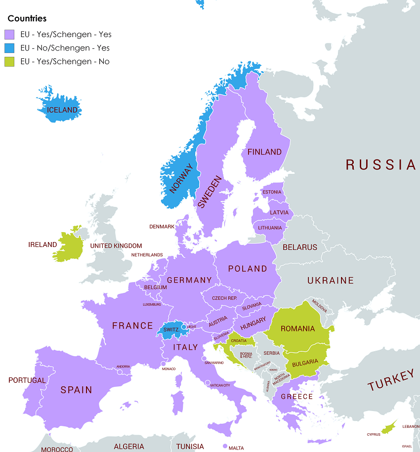 Schengen EU Countries